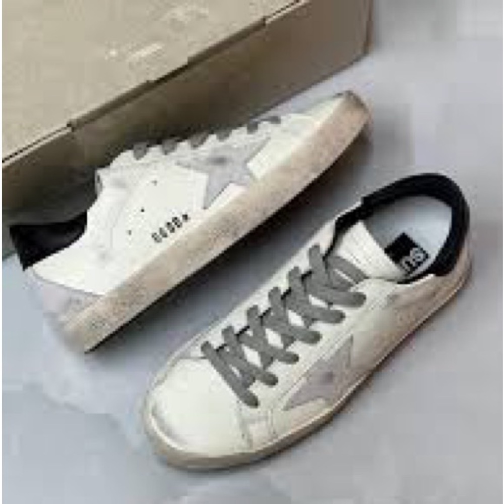 Golden Goose White and Black Women's Sneakers Size 6